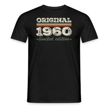 Legende seit 1960 Geboren 1960 Geburtstag 1960 - Männer T-Shirt - Schwarz - Vorne - AI Model Male 178 light (178cm)