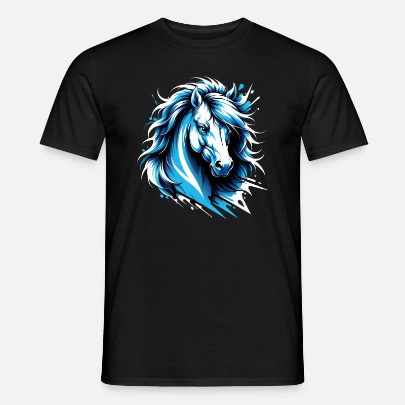 Dallas Pferd. Texas - Männer T-Shirt - Schwarz