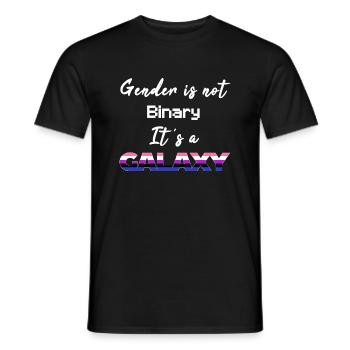 Le genre n'est pas binaire. C'est une galaxie! - Fluide de genre - T-shirt homme - noir - Devant - AI Model Male 178 light (178cm)