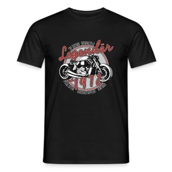 Legendär seit 1972 49. Geburtstag Biker, Motorrad - Männer T-Shirt - Schwarz - Vorne - AI Model Male 178 light (178cm)