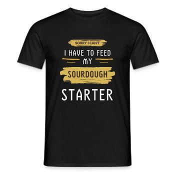 Désolé, je ne peux pas avoir à nourrir mon levain - T-shirt homme - noir - Devant - AI Model Male 178 light (178cm)