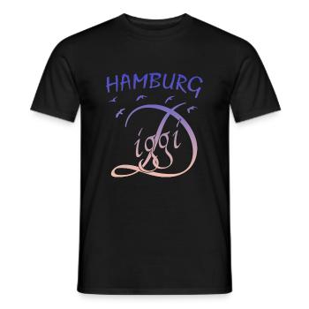 Hamburg Diggi - Männer T-Shirt - Schwarz - Vorne - AI Model Male 178 light (178cm)