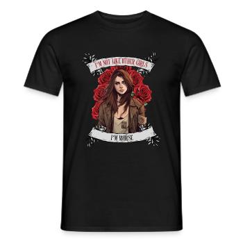 I'm not like other women, I'm worse - Men's T-Shirt - black - Front - AI Model Male 178 light (178cm)