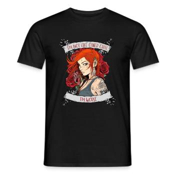 Ich bin nicht wie andere Frauen, ich bin schlimmer - Männer T-Shirt - Schwarz - Vorne - AI Model Male 178 light (178cm)