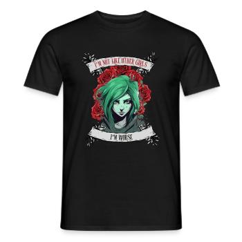 Je ne suis pas comme les autres femmes, je suis pire - T-shirt homme - noir - Devant - AI Model Male 178 light (178cm)