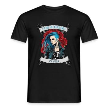 I'm not like other women, I'm worse - Men's T-Shirt - black - Front - AI Model Male 178 light (178cm)
