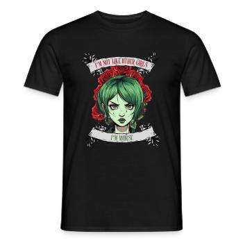 Je ne suis pas comme les autres femmes, je suis pire - T-shirt homme - noir - Devant - AI Model Male 178 light (178cm)