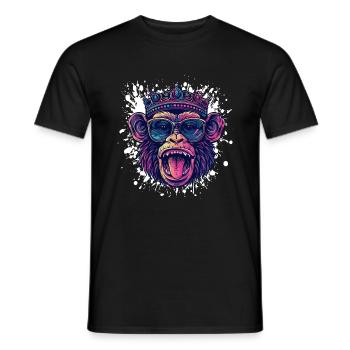 Monkey Birthday Funny Party - Men's T-Shirt - black - Front - AI Model Male 178 light (178cm)