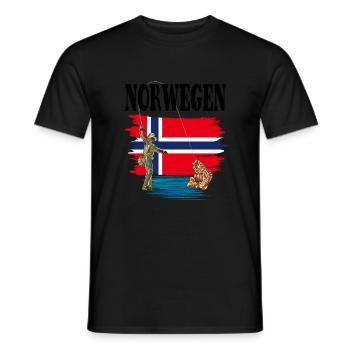 NORVÈGE - T-shirt homme - noir - Devant - AI Model Male 178 light (178cm)