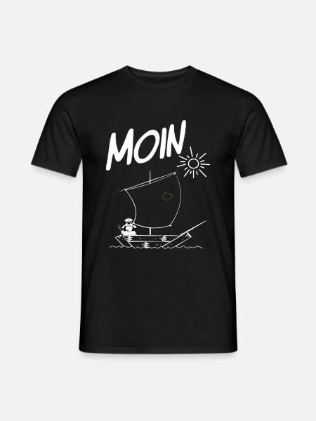 Moin - Männer T-Shirt - Schwarz