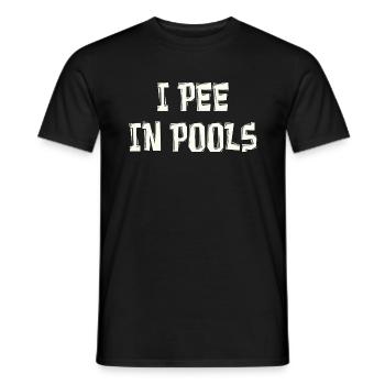 i pee in pools - Männer T-Shirt - Schwarz - Vorne - AI Model Male 178 light (178cm)