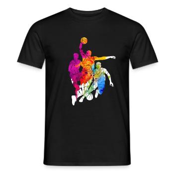 BASKET-BALL - T-shirt homme - noir - Devant - AI Model Male 178 light (178cm)