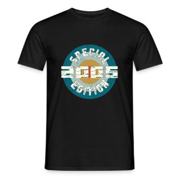 Edition Spéciale 2005 Anniversaire Cadeau Vintage - T-shirt homme - noir - Devant - AI Model Male 178 light (178cm)