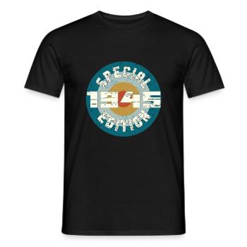 Special Edition 1945 Birthday Gift Vintage - Men's T-Shirt - black - Front - AI Model Male 178 light (178cm)