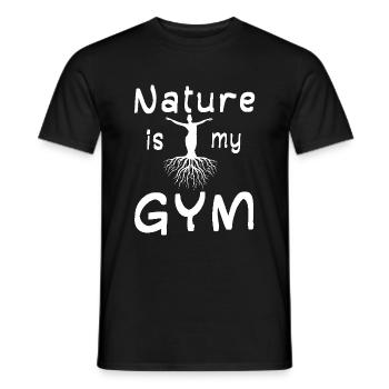 Fitnessstudio Fitness Outdoor Sport Natur wandern - Männer T-Shirt - Schwarz - Vorne - AI Model Male 178 light (178cm)
