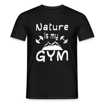 Fitnessstudio Fitness Outdoor Sport Natur wandern - Männer T-Shirt - Schwarz - Vorne - AI Model Male 178 light (178cm)