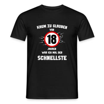 18 Birthday Adult Adult Gift Party - Men's T-Shirt - black - Front - AI Model Male 178 light (178cm)