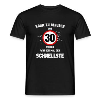 30 Rond Anniversaire Cadeau Fête Dire Idée - T-shirt homme - noir - Devant - AI Model Male 178 light (178cm)