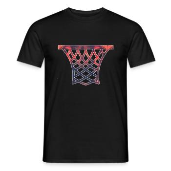 Panier de basket / basketball - T-shirt homme - noir - Devant - AI Model Male 178 light (178cm)