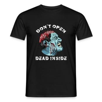 Zombie - Don't Open Dead Inside - Männer T-Shirt - Schwarz - Vorne - AI Model Male 178 light (178cm)