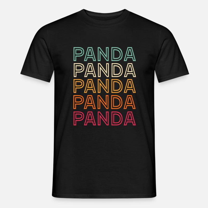 Panda Panda Panda - Männer T-Shirt - Schwarz