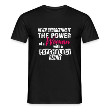 Psychology Woman - Men's T-Shirt - black - Front - AI Model Male 178 light (178cm)