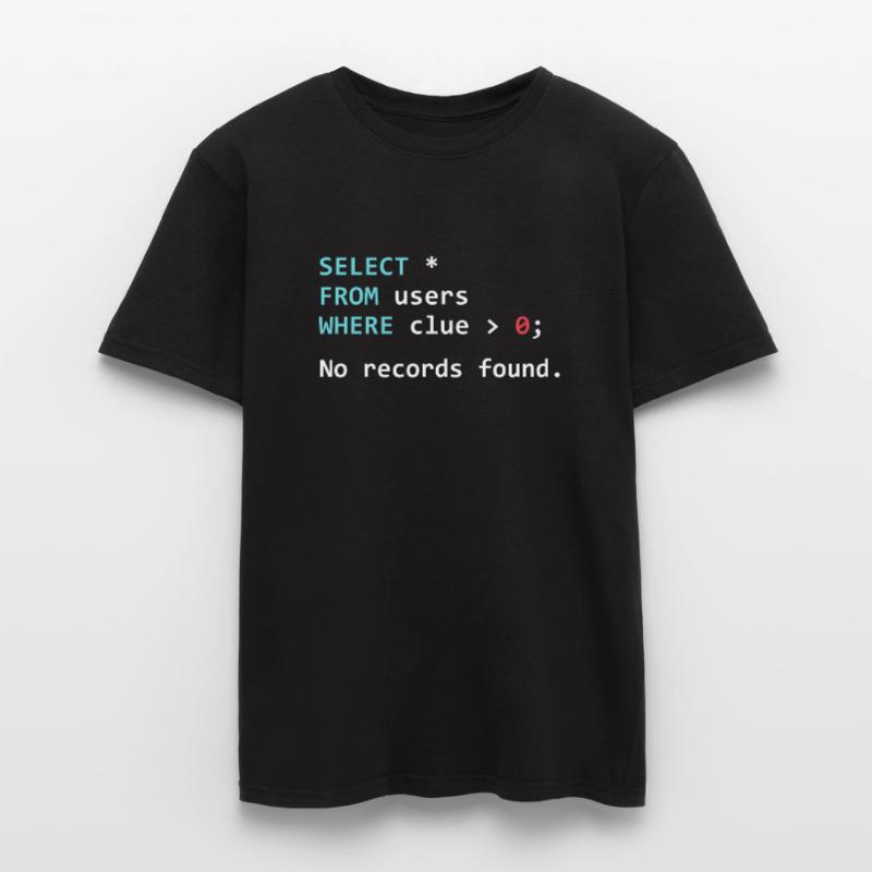 Lustiges Programmer Geschenk SQL Query Männer T-Shirt