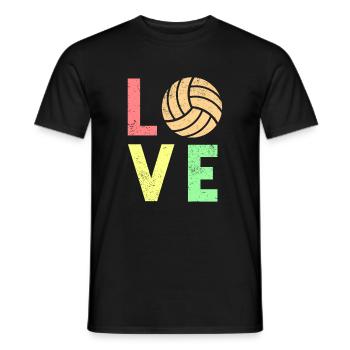 Volleyball Love Volleyball Player - Men's T-Shirt - black - Front - AI Model Male 178 light (178cm)