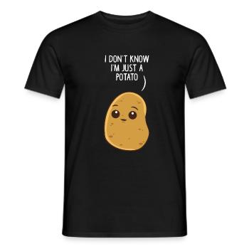 I Don't Know I'm Just A Potato - Men's T-Shirt - black - Front - AI Model Male 178 light (178cm)