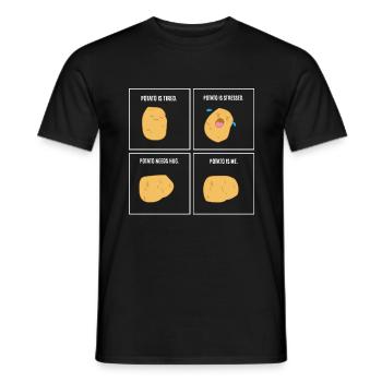 Potato Meme I'm A Potato - Men's T-Shirt - black - Front - AI Model Male 178 light (178cm)