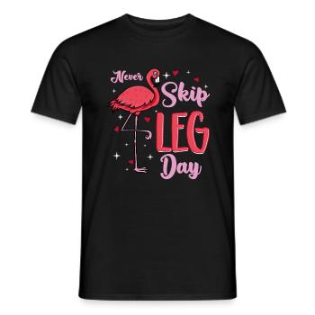 Flamingo Trainier Die Beine Fitness Flamingo - Männer T-Shirt - Schwarz - Vorne - AI Model Male 178 light (178cm)