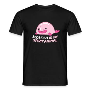 Blobfish Is My Spirit Animal Funny Blobfish Meme - Men's T-Shirt - black - Front - AI Model Male 178 light (178cm)