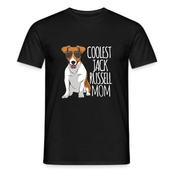 Coolest Jack Russel Mom Jack Russell Terrier - Men's T-Shirt - black - Front - AI Model Male 178 light (178cm)