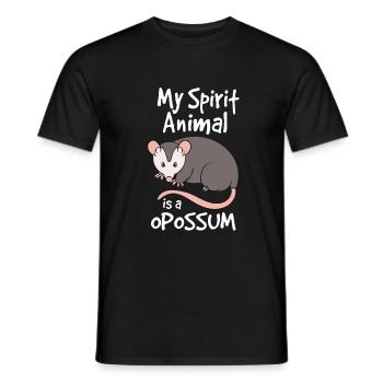 Opossum amusant Mon animal préféré est un - T-shirt homme - noir - Devant - AI Model Male 178 light (178cm)