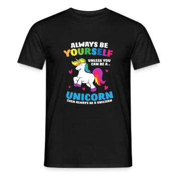 Licorne Fille Cadeau Est Toujours Licorne - T-shirt homme - noir - Devant - AI Model Male 178 light (178cm)