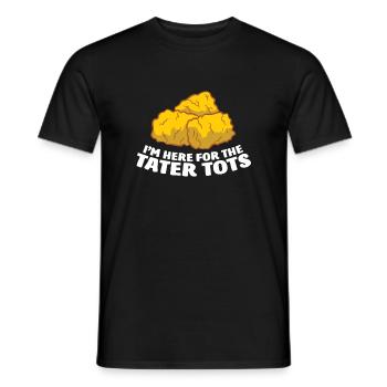 Je suis juste là pour les croquettes - T-shirt homme - noir - Devant - AI Model Male 178 light (178cm)