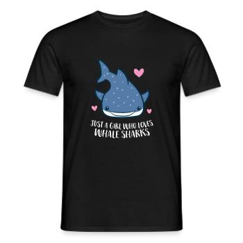 Nur ein Mädchen das Walhaie liebt - Männer T-Shirt - Schwarz - Vorne - AI Model Male 178 light (178cm)