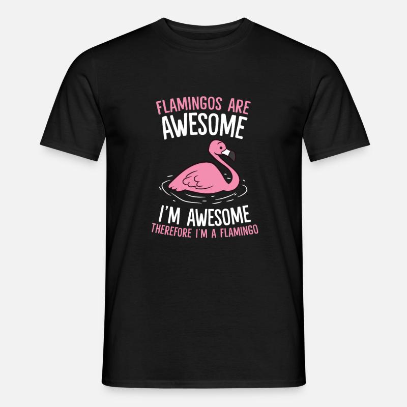 Ich bin ein Flamingo - Männer T-Shirt - Schwarz