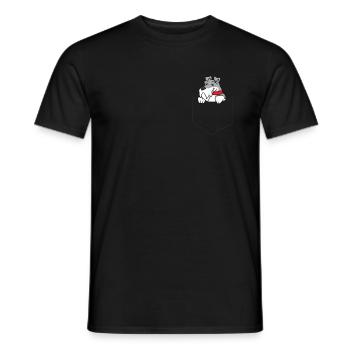 Schnauzer Hund in der Tasche - Männer T-Shirt - Schwarz - Vorne - AI Model Male 178 light (178cm)