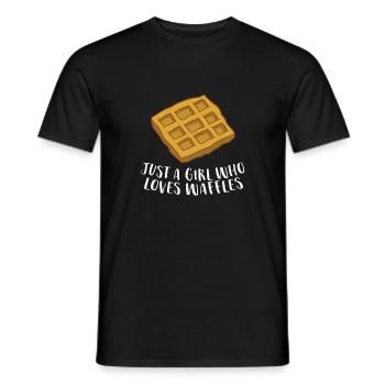 Nur Ein Mädchen Das Waffeln Liebt Waffeln - Männer T-Shirt - Schwarz - Vorne - AI Model Male 178 light (178cm)