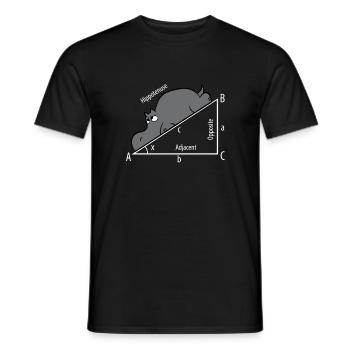 Funny Math Humor Hippotenuse Hypotenuse Funny - Men's T-Shirt - black - Front - AI Model Male 178 light (178cm)