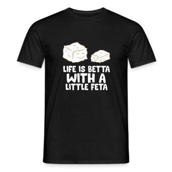 Feta Fromage Puissance La vie Meilleure - T-shirt homme - noir - Devant - AI Model Male 178 light (178cm)