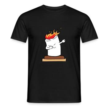 Funny Dabbing Marshmallow Halloween Marshmallows - Men's T-Shirt - black - Front - AI Model Male 178 light (178cm)