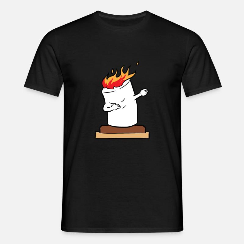 Dabbing Marshmallows - Männer T-Shirt - Schwarz