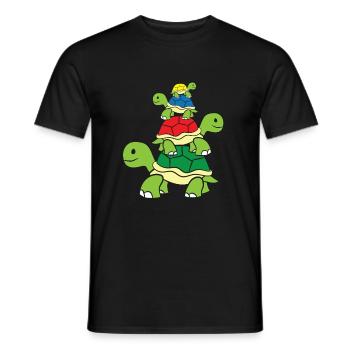 Cute Turtle Tortoises Ocean Love Sea Turtles - Männer T-Shirt - Schwarz - Vorne - AI Model Male 178 light (178cm)