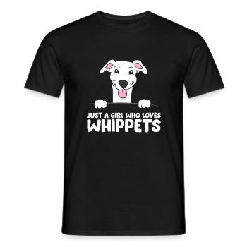 Nur ein Mädchen, das Whippets liebt Niedlicher - Männer T-Shirt - Schwarz - Vorne - AI Model Male 178 light (178cm)