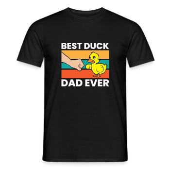 Meilleur père de canard de tous les temps - T-shirt homme - noir - Devant - AI Model Male 178 light (178cm)