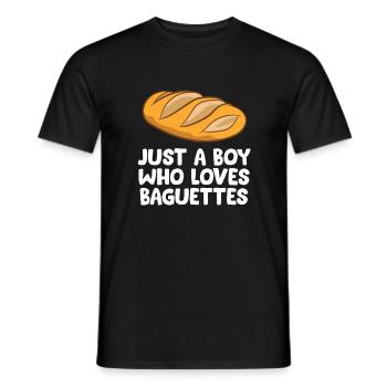 Baguette Boy Juste un garçon qui aime les baguettes - T-shirt homme - noir - Devant - AI Model Male 178 light (178cm)
