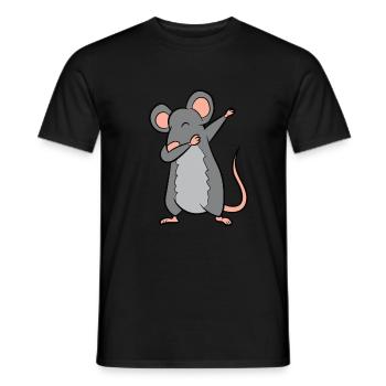 Rat Dabbing Love Rat Drôle de Rat de compagnie - T-shirt homme - noir - Devant - AI Model Male 178 light (178cm)