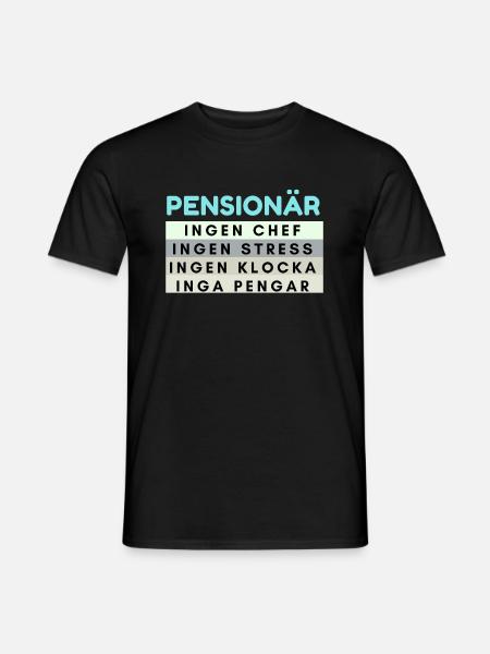 Rolig present till pensionär - T-shirt herr - svart